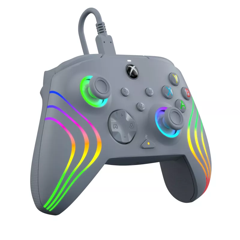 PDP Afterglow Wave Pilka USB Žaidimų Pultelis Analogue / Digital PC, Xbox One, Xbox Series S, Xbox Series X