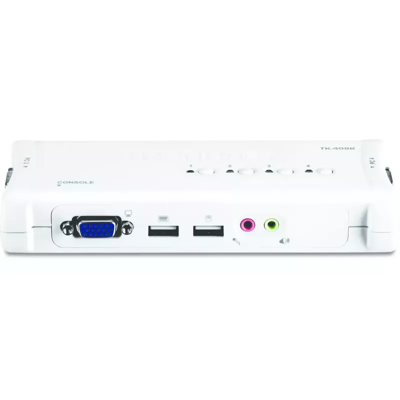 KVM jungiklis Trendnet TK-409K USB VGA 2048x1536 1,6 m laidinis mėlynas