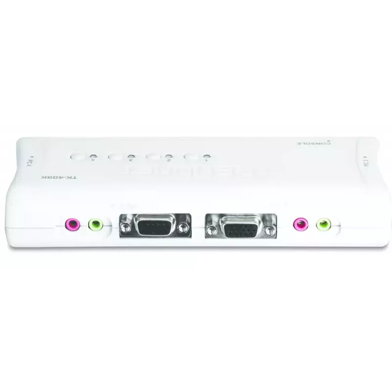 KVM jungiklis Trendnet TK-409K USB VGA 2048x1536 1,6 m laidinis mėlynas
