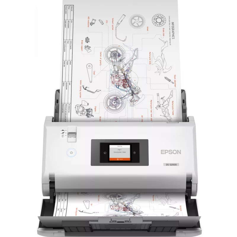 Epson WorkForce DS-32000 lapinis skaitytuvas 600 x 600 DPI A3 baltas