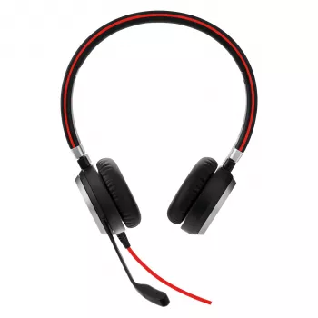 Jabra EVOLVE 40 UC Stereo, laidinis, biuro/skambučių centrui, 171 g, ausinės, juodos