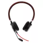 Jabra EVOLVE 40 UC Stereo, laidinis, biuro/skambučių centrui, 171 g, ausinės, juodos