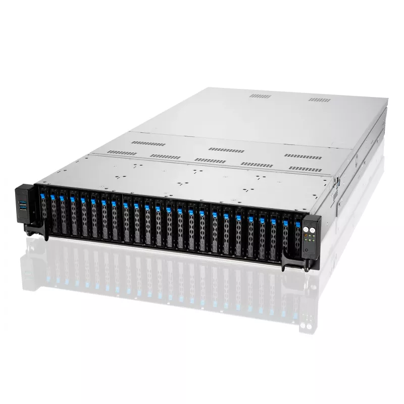 ASUS RS720-E11-RS24U Intel C741 stovas (2U) juodas, sidabrinis