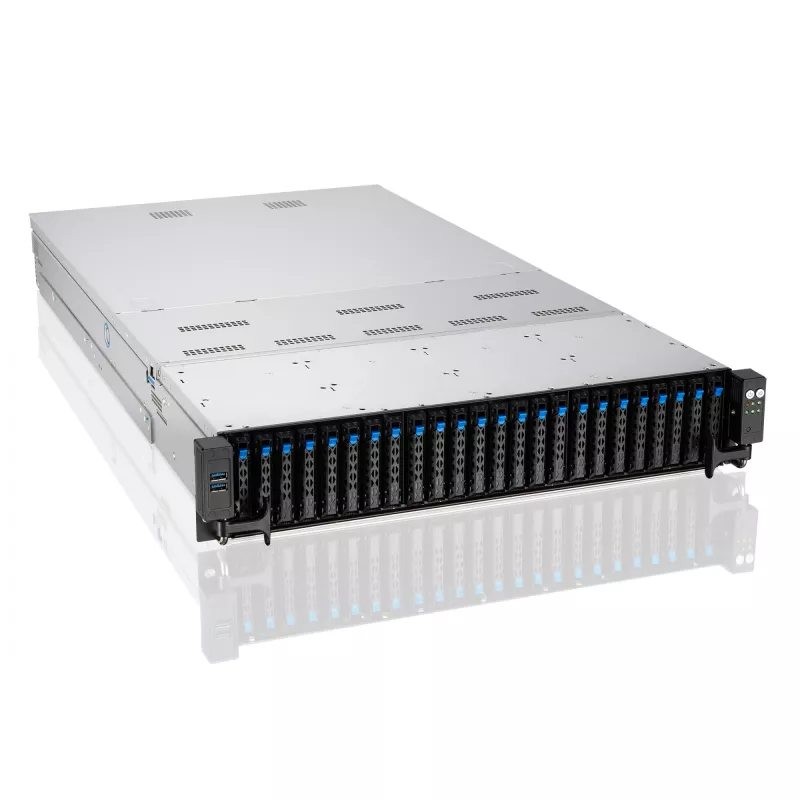ASUS RS720-E11-RS24U Intel C741 stovas (2U) juodas, sidabrinis