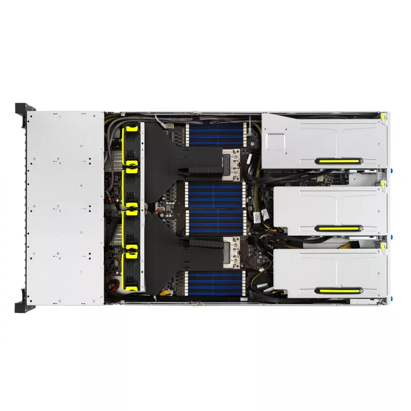 ASUS RS720-E11-RS24U Intel C741 stovas (2U) juodas, sidabrinis