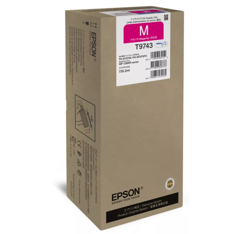 Epson Originalius Magenta XXL rašalo tiekimo blokas, pigmentinis rašalas, 735,2 ml, 84 000 puslapių