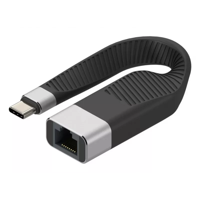 Techly ICOC USBC-RJ45 tinklo kabelis juodas 0,144 m