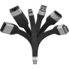 Techly ICOC USBC-RJ45 tinklo kabelis juodas 0,144 m
