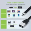 Techly ICOC USBC-RJ45 tinklo kabelis juodas 0,144 m