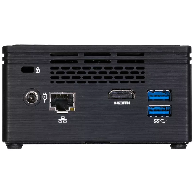GIGABYTE GB-BPCE-3455 PC / darbo stoties barebone 0,69 l dydžio kompiuteris, juodas J3455 BGA 1296 1,5 GHz