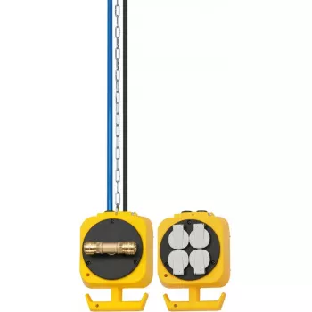 Maitinimo ilgintuvas Brennenstuhl 1151160100 5m 4 AC lizdai Vidaus naudojimui Juoda Geltona
