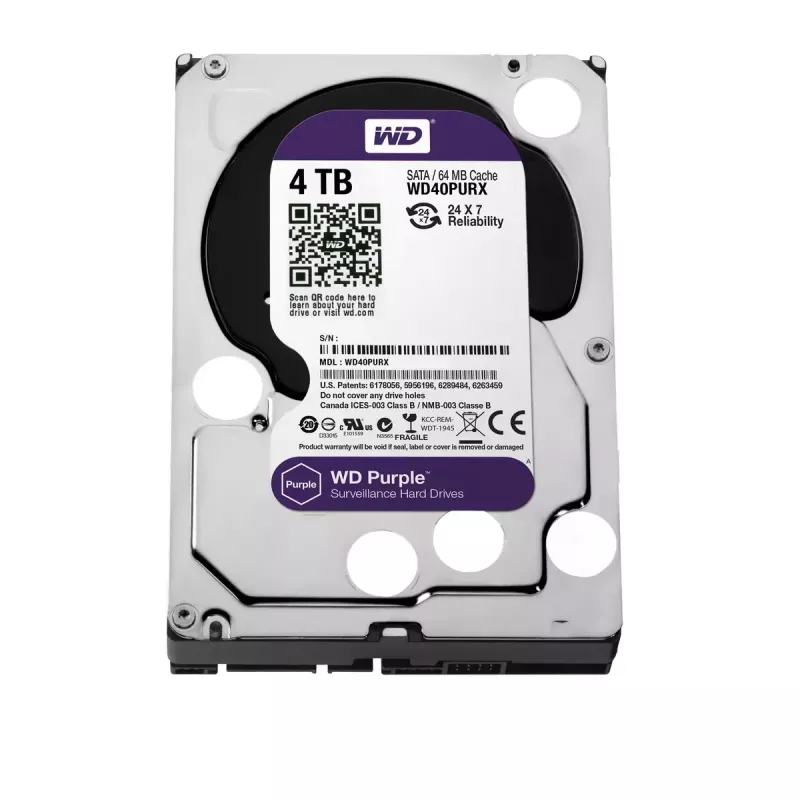 HDD Western Digital 4 TB 3.5 colio SATA III diskas WD40PURX