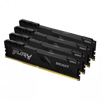 Kingston Technology FURY Beast 32GB 3200MT/s DDR4 CL16 DIMM (4 vnt. rinkinys) Juoda