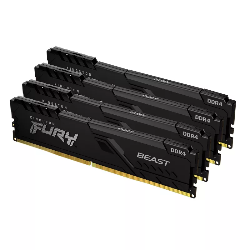 Kingston Technology FURY Beast 32GB 3200MT/s DDR4 CL16 DIMM (4 vnt. rinkinys) Juoda
