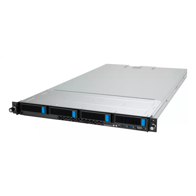 ASUS RS500A-E12-RS4U Socket SP5 Rack (1U) Juoda, Sidabrinė