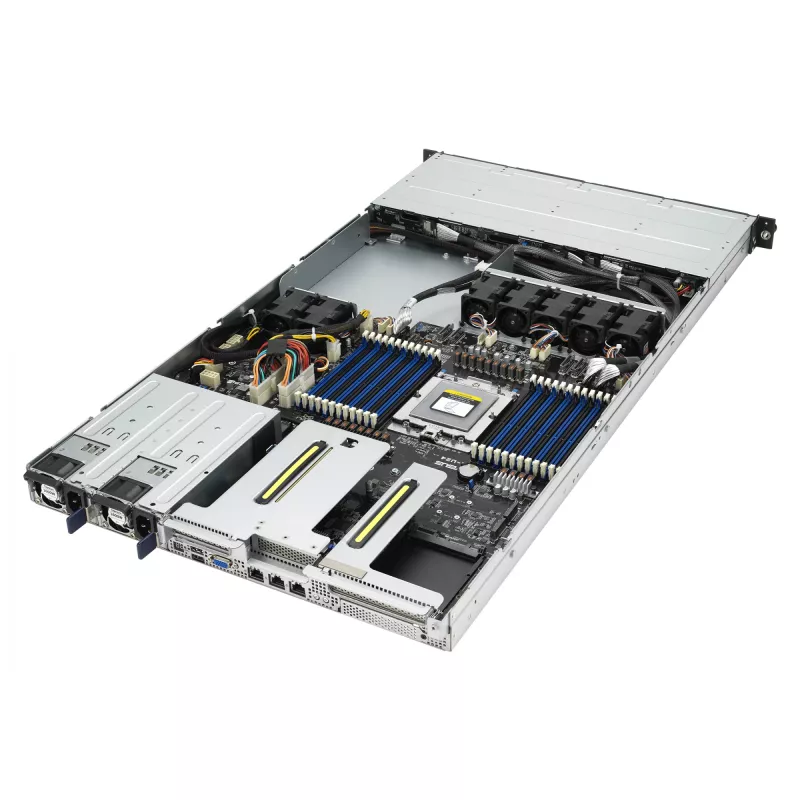 ASUS RS500A-E12-RS4U Socket SP5 Rack (1U) Juoda, Sidabrinė