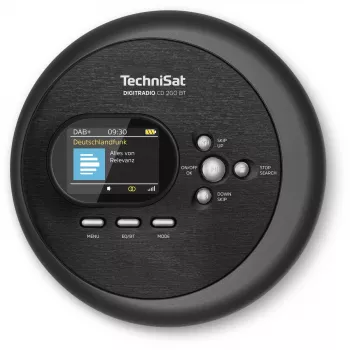 Nešiojamasis CD grotuvas TechniSat DIGITRADIO CD 2GO BT Juodas MP3 DAB+ FM