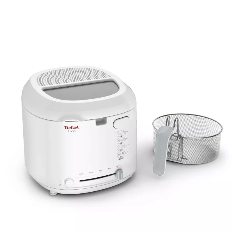 Tefal Uno FF203130 gruzdintuvė vienos krepšelio 1,8 l atskirai stovinti 1600 W giluminio kepimo gruzdintuvė balta