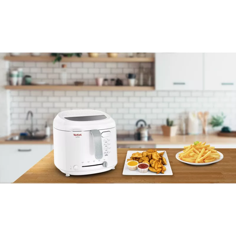Tefal Uno FF203130 gruzdintuvė vienos krepšelio 1,8 l atskirai stovinti 1600 W giluminio kepimo gruzdintuvė balta