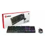 MSI VIGOR GK30 COMBO RGB MEMchanical žaidimų klaviatūra + Clutch GM11 žaidimų pelė ' DE išdėstymas, 6 zonų RGB apšvietimo klaviatūra, dviejų zonų RGB apšvietimo pelė, 5000 DPI optinis jutiklis, RGB Mystic Light'