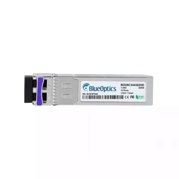 Tinklo siųstuvo-imtuvo modulis BlueOptics 3FE65106AA-BO, šviesolaidinis SFP, 1250 Mbit/s, cSFP, metalinis korpusas, sidabrinis