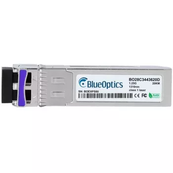 Tinklo siųstuvo modulis BlueOptics AT-SPBD20DUAL-14-BO — šviesolaidinis SFP, cSFP sąsaja, LC jungtis, aliuminis