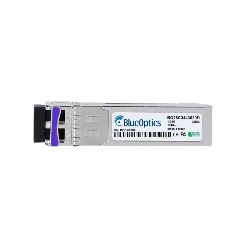 Skaidulinis optinis tinklo siųstuvas-imtuvas BlueOptics CSFP-BX1490-20-D-BO, 1250 Mbit/s, metalinis korpusas, sidabrinis