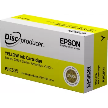 Epson Discproducer rašalo kasetė, geltona (min. užsakymo kiekis 10), geltona, pigmentinis rašalas, 1 vnt.