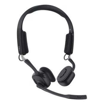 SHOKZ OpenMeet UC belaidės Bluetooth kaulinio laidumo ausinės vaizdo konferencijoms su USB-C adapteriu