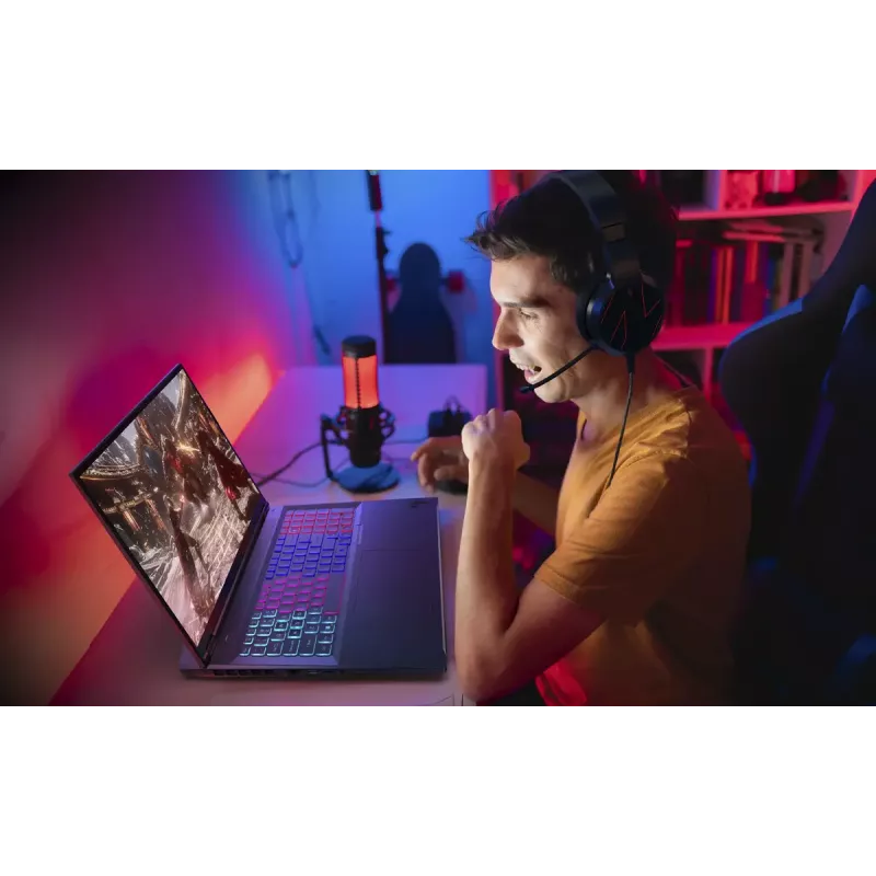 Acer Nitro 18 AI AMD AN18-61-R952 AMD Ryzen AI 9 365 nešiojamasis kompiuteris 45,7 cm (18 colių) WQXGA 32 GB DDR5-SDRAM 2 TB SSD NVIDIA GeForce RTX 5070 Ti Wi-Fi 6E (802.11ax) Windows 11 Home vokiška klaviatūra juodas