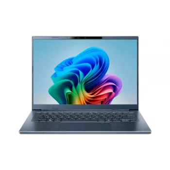 Acer Aspire 14 AI A14-11M-X0Q0 Nešiojamasis kompiuteris, 14 colių WUXGA, Snapdragon X1-26-100, 32 GB RAM, 1 TB SSD, Windows 11 Home, Mėlynas
