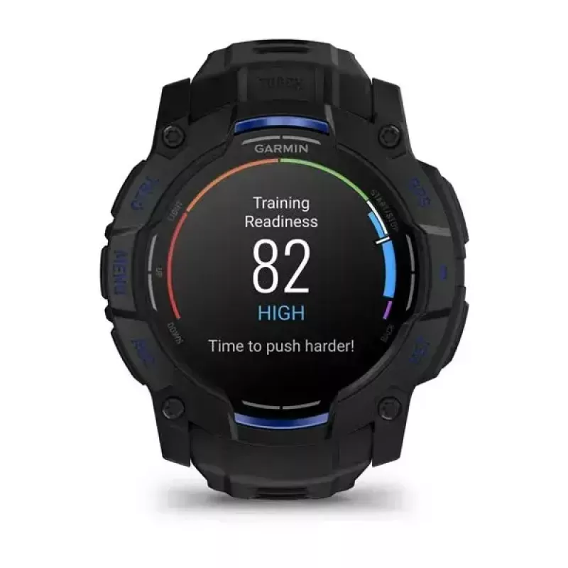 Išmanusis laikrodis GARMIN Instinct 3 45 mm, 1,3 colio AMOLED, 416×416, GPS, aliuminio / GFRP korpusas, silikoninis dirželis