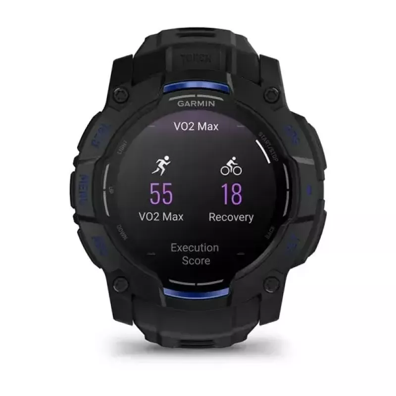 Išmanusis laikrodis GARMIN Instinct 3 45 mm, 1,3 colio AMOLED, 416×416, GPS, aliuminio / GFRP korpusas, silikoninis dirželis