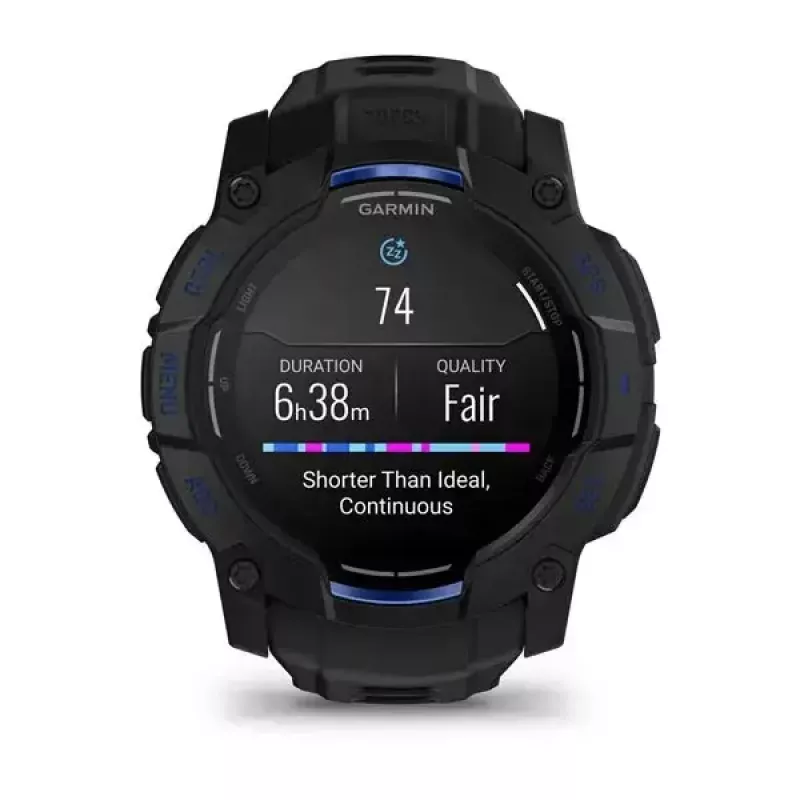 Išmanusis laikrodis GARMIN Instinct 3 45 mm, 1,3 colio AMOLED, 416×416, GPS, aliuminio / GFRP korpusas, silikoninis dirželis
