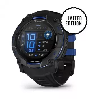 Išmanusis laikrodis GARMIN Instinct 3 45 mm, 1,3 colio AMOLED, 416×416, GPS, aliuminio / GFRP korpusas, silikoninis dirželis