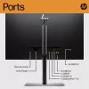HP E24 G5 FHD PVC Free Monitor, 60,5 cm (23,8 colio), 1920 x 1080 pikselių, Full HD, LCD, 5 ms, juoda, sidabrinė