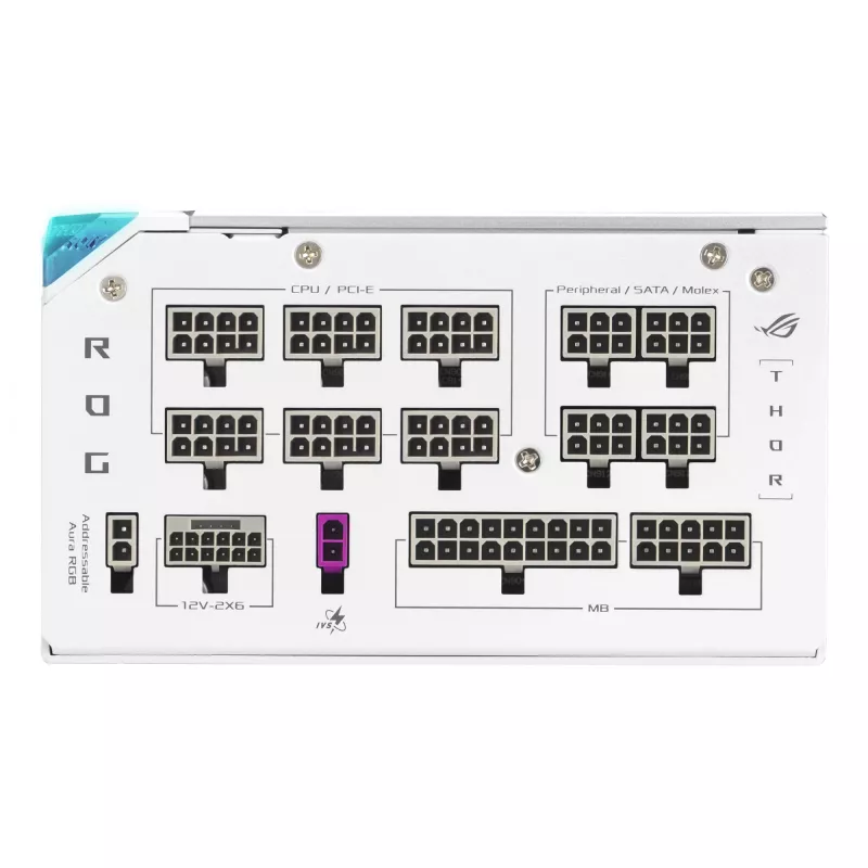 Maitinimo blokas ASUS ROG THOR-1200P3-WHITE-GAMING 1200 W ATX 20+4 kontaktų, 80 PLUS Platinum, baltas