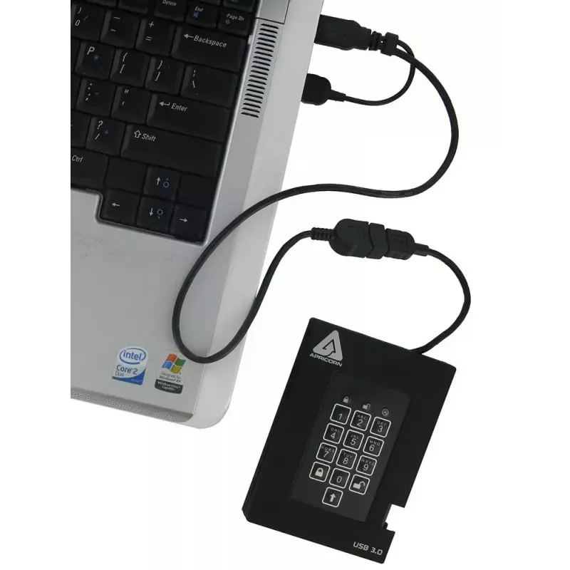 SSD diskas Apricorn 256 GB USB 3.2 Gen 1 juodas A25-3PL256-S256F