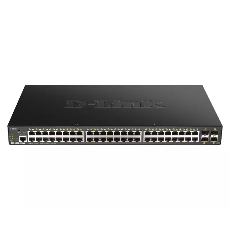 D-Link 48 prievadų gigabitinio išmaniojo valdomo komutatoriaus su 4 x 10G SFP+, 370 vatų