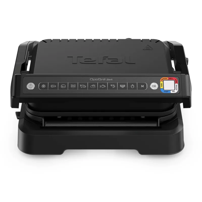 Kontaktinis grilis Tefal OptiGrill 2in1 GC7728 2100W juodas