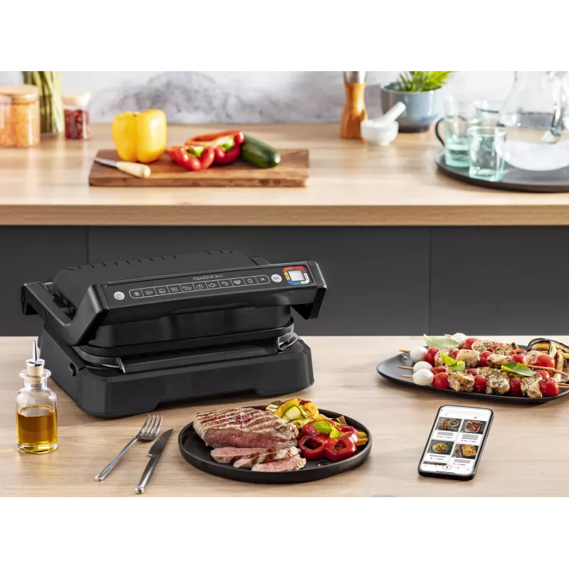 Kontaktinis grilis Tefal OptiGrill 2in1 GC7728 2100W juodas