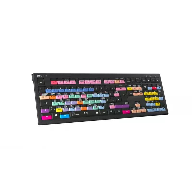 Klaviatūra LogicKeyboard LKB-PSO3-A2PC-DE — Pilno dydžio USB QWERTZ vokiška, 108 klavišai, LED foninis apšvietimas, 1,8 m laidas