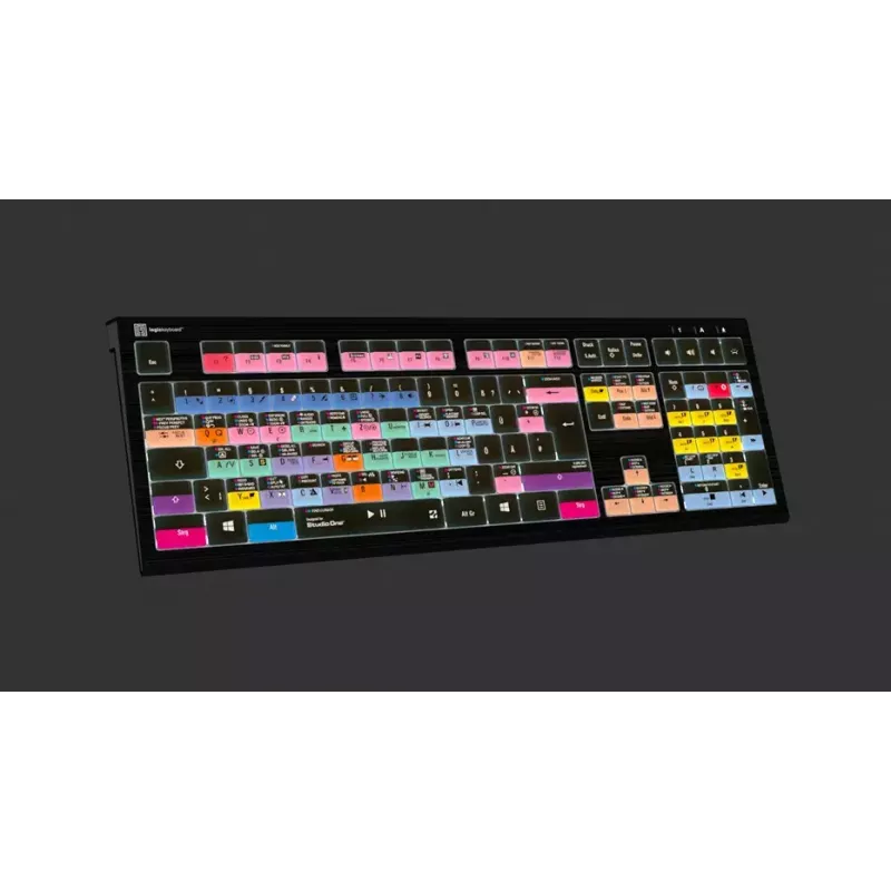 Klaviatūra LogicKeyboard LKB-PSO3-A2PC-DE — Pilno dydžio USB QWERTZ vokiška, 108 klavišai, LED foninis apšvietimas, 1,8 m laidas
