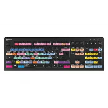 Klaviatūra LogicKeyboard LKB-PSO3-A2PC-DE — Pilno dydžio USB QWERTZ vokiška, 108 klavišai, LED foninis apšvietimas, 1,8 m laidas