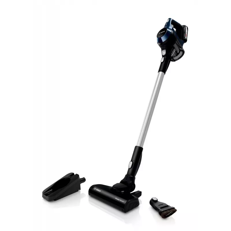 Bosch Serie 6 BBS611PCK belaidis dulkių siurblys/elektrinė šluota 2-in-1 Baterija Sausas Higieninis filtras Be maišelio Mėlynas 2,5 Ah