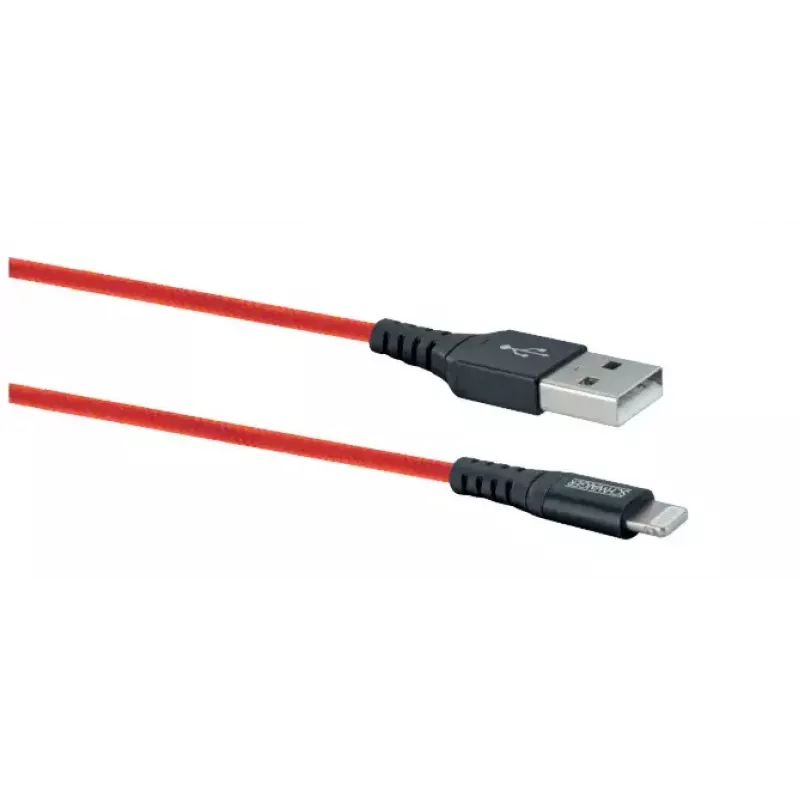 Mobiliojo telefono USB A į Lightning laidas SCHWAIGER LPRO410 501, USB 2.0, 1,2 m, raudonas