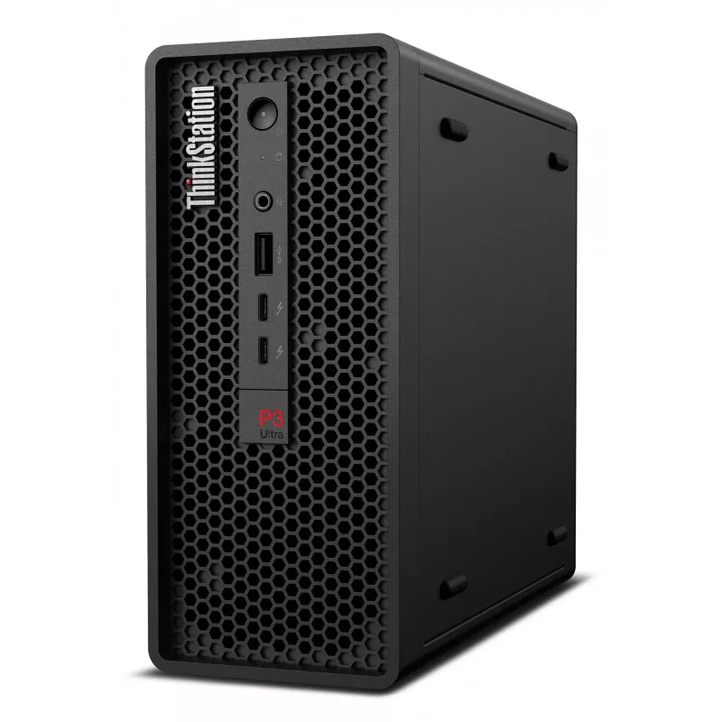 Lenovo ThinkStation P3 Ultra SFF Intel® Core™ i5 i5-14600 32 GB DDR5-SDRAM 1 TB SSD NVIDIA RTX A400 Windows 11 Pro Mini Tower darbo stotis juoda