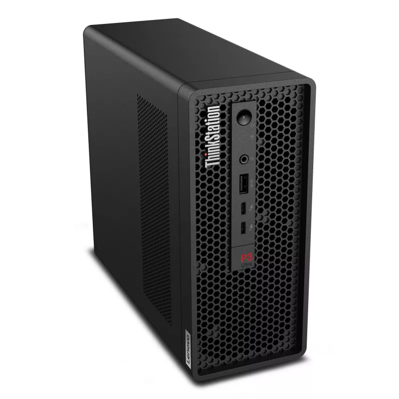 Lenovo ThinkStation P3 Ultra SFF Intel® Core™ i5 i5-14600 32 GB DDR5-SDRAM 1 TB SSD NVIDIA RTX A400 Windows 11 Pro Mini Tower darbo stotis juoda