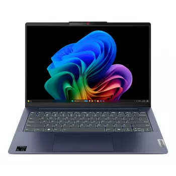 Lenovo IdeaPad plonas 5 14Q8X9 Copilot+ PC Snapdragon X1-26-100 Nešiojamasis kompiuteris 35.6 cm (14 col.) WUXGA 16 GB LPDDR5x-SDRAM 512 GB SSD Wi-Fi 7 (802.11be) Windows 11 Home Vokiečių Mėlyna