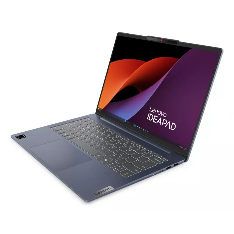 Lenovo IdeaPad plonas 5 14Q8X9 Copilot+ PC Snapdragon X1-26-100 Nešiojamasis kompiuteris 35,6 cm (14 col.) WUXGA 16 GB LPDDR5x-SDRAM 512 GB SSD Wi-Fi 7 (802.11be) Windows 11 Home Vokiečių Mėlyna
